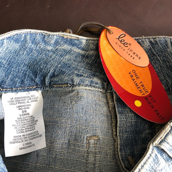 Long Lt.Blue Lee Women’s Jeans Stretch no gap waistband One True Fit Boot Cut - Picture 11 of 11